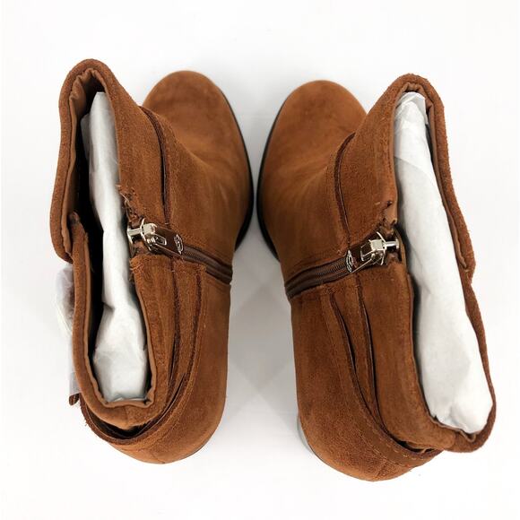 DRAPER JAMES Womens Tegan Ankle Boot Size 8 Cognac Brown Leather NWOB - Picture 9 of 11